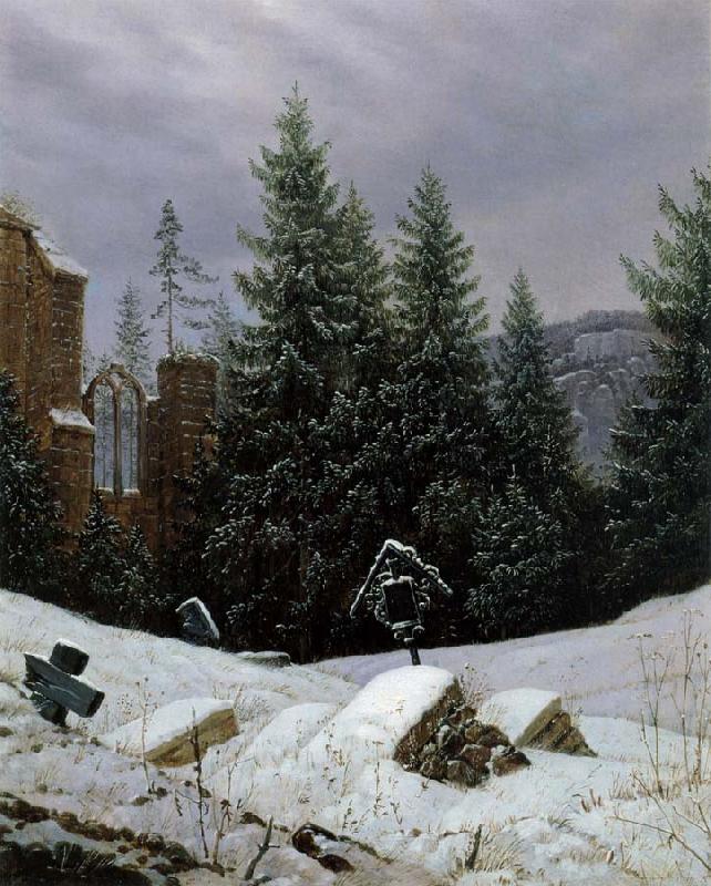Carl Gustav Carus Cemetery on Mount Oybin oil painting picture